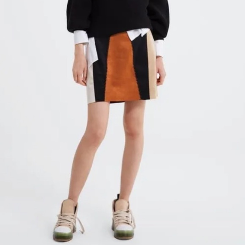 Zara suede mini skirt